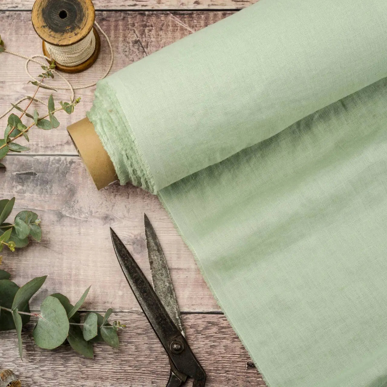 2pc-Natural Linen-Cool Light Green-CL6663678